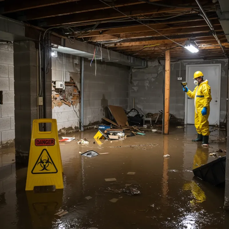 Flooded Basement Electrical Hazard in Morocco, IN Property